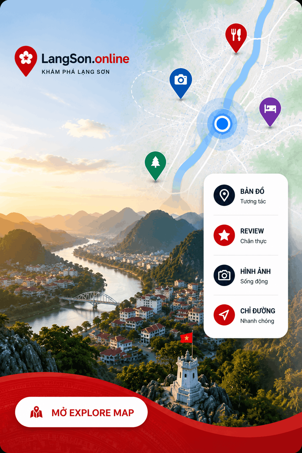 Khám phá bản đồ Lạng Sơn Mobile
